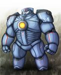  baymax big_hero_6 crossover disney gipsy_danger gipsy_danger_(cosplay) no_humans pacific_rim robot 