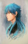  blue_hair dramatical_murder kamille_areopagita long_hair seragaki_aoba yellow_eyes 