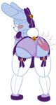  animatronic blush bow clothing five_nights_at_freddy&#039;s lagomorph legwear machine maid maid_uniform mammal mechanical rabbit robot snaxattacks spanking stockings toy_bonnie video_games 