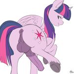  2014 animal_genitalia anus backsack balls butt cutie_mark equine eyelashes feral fetlocks friendship_is_magic hair herm horn horsecock intersex mammal megasweet my_little_pony penis presenting presenting_hindquarters pussy raised_leg simple_background smile solo twilight_sparkle_(mlp) white_background winged_unicorn wings 