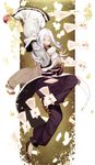  fire_emblem fire_emblem_if izana_(fire_emblem_if) long_hair male_focus one_eye_closed solo tattoo uguisu_(ryu) white_background white_hair 