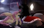  2015 duo equine evehly female feral fluttershy_(mlp) friendship_is_magic horn king_sombra_(mlp) male mammal my_little_pony pegasus unicorn wings 