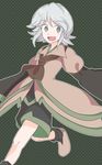  androgynous bad_id bad_twitter_id boots bow brown_coat coat houlen_yabusame jandare len'en open_mouth short_hair short_hair_with_long_locks shorts silver_eyes silver_hair smile solo 