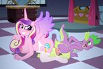  2015 anal anal_penetration anthro anus areola balls big_breasts breasts butt dildo double_dildo dragon equine erect_nipples erection female friendship_is_magic horn male mammal my_little_pony nipples penetration penis princess_cadance_(mlp) sex sex_toy smile spike_(mlp) wicked-at-heart winged_unicorn wings 