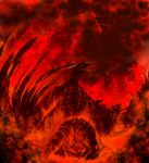  fire godzilla_(series) kaijuu monster no_humans red rodan smoke solo 