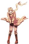  axis_powers_hetalia blonde_hair blush boots coat embarassed embarrassed gloves jacket marylin_monroe_moment open_mouth purple_eyes russia_(hetalia) scarf violet_eyes wind_lift 