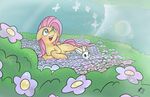  2015 angel_(mlp) arthropod butterfly equine female feral fluttershy_(mlp) friendship_is_magic insect lagomorph male mammal mrscurlystyles my_little_pony nayolfa pegasus rabbit wings 