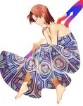  bad_id bad_pixiv_id barefoot bazett_fraga_mcremitz brown_hair command_spell dress fate/hollow_ataraxia fate_(series) highres naoko_(juvenile) purple_hair short_hair solo stained_glass unmoving_pattern 