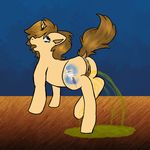  2015 bright cutie_mark digital_media_(artwork) equine fan_character female feral fur horn mammal my_little_pony nude open_mouth peeing pussy snowcatis solo unicorn urine watersports 