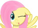  2015 alpha_channel equine female feral fluttershy_(mlp) friendship_is_magic mammal my_little_pony pegasus solo wings zacatron94 