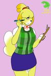  acnl animal_crossing canine claws clothed clothing dog isabelle isabelle_(animal_crossing) mammal nintendo shiba_inu tartaurus video_games 