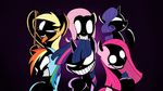  2015 applejack_(mlp) cupcake doublewbrothers equine evil_grin evil_look female fluttershy_(mlp) food friendship_is_magic glowing glowing_eyes group horn mammal my_little_pony pinkamena_(mlp) pinkie_pie_(mlp) rainbow_dash_(mlp) rarity_(mlp) rope smile twilight_sparkle_(mlp) unicorn white_eyes winged_unicorn wings 