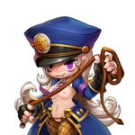  al_bhed_eyes armband between_breasts big_head black_gloves blue_hat blush breasts brown_legwear character_request check_artist chibi cleft_of_venus fingerless_gloves fishnets gloves gold_trim grin half-closed_eyes happening18 hat holding large_hands long_hair maplestory maplestory_2 necktie necktie_between_breasts nipples peaked_cap platinum_blonde_hair police police_hat police_uniform policewoman purple_eyes pussy shaded_face sharp_teeth smile solo source_request teeth uncensored uniform waistcoat white_background windy4th 