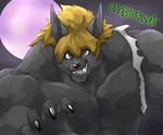  angry attack big_muscles blonde_hair bodybuilder bright_eyes canine claws clothed clothing cybersix flakjacket0204 full_moon fur grey_fur hair half-dressed long_ears lucas_amato male mammal moon muscles night pecs pointy_ears portrait purple_nose solo topless torn_clothing were werewolf yellow_eyes 