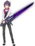  amagiri_ayato full_body gakusen_toshi_asterisk male_focus official_art solo sword transparent_background weapon 