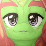  2015 behind-space blush cute earth_pony equine female feral friendship_is_magic horse mammal my_little_pony pony smile solo tree_hugger_(mlp) 