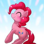  2015 behind-space cute earth_pony equine female feral friendship_is_magic horse mammal my_little_pony pinkie_pie_(mlp) pony smile solo 