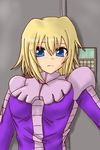  artist_request blonde_hair blue_eyes female gundam gundam_side_story:_from_place_beyond_the_blaze lilia_flaubert pilot_suit solo suukikyou 