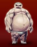  android anthro baymax big_hands big_hero_6 clothing hair hi_res machine mechanical muscles navel robot simple_background underwear unknown_artist 
