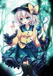  bad_id bad_pixiv_id beamed_eighth_notes eighth_note green_eyes hat heart key komeiji_koishi mayo_(miyusa) musical_note open_mouth quarter_note short_hair silver_hair smile solo thighhighs third_eye touhou treble_clef 