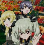  anchovy blonde_hair carpaccio girls_und_panzer italian_flag italy multiple_girls pepperoni_(girls_und_panzer) twintails 