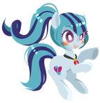  blue_hair blush equine female hair horse mammal my_little_pony pony ponytail solo sonata_dusk_(eg) 