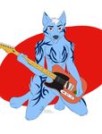  2015 anthro canine dude fender_telecaster freeze gangstaguru guitar male mammal musical_instrument playing_guitar rock wolf 