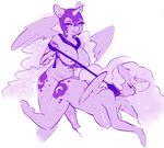  2015 animal_genitalia anthro anthrofied big_breasts blush breasts collar cutie_mark dickgirl duo equine eyes_closed friendship_is_magic hair half-closed_eyes helmet horn horsecock intersex leash lizombie long_hair mammal my_little_pony nightmare_moon_(mlp) nipples nude penis princess_luna_(mlp) sex simple_background sweat white_background winged_unicorn wings 