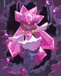  ambiguous_gender crystal diancie jewel legendary_pok&eacute;mon looking_at_viewer nintendo no_humans open_mouth pok&eacute;mon pokemon pokemon_(game) pokemon_xy purple_eyes red_eyes red_sclera solo video_games 
