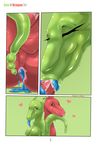  anal anal_insertion anal_penetration anthro butt comic cum cum_in_mouth cum_inside dragon duo erection fellatio female goo goo_dragon horn insertion male nana_gel nude open_mouth oral penetration penis pussy sex slime tongue tongue_out tonguejob 
