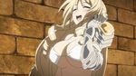  animated animated_gif bikini bikini_warriors blonde_hair bouncing_breasts breasts cleavage large_breasts long_hair paladin_(bikini_warriors) swimsuit underboob 