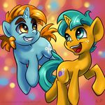  2015 duo equine feral friendship_is_magic horn horse karol_pawlinski male mammal my_little_pony pony smile snails_(mlp) snips_(mlp) unicorn young 