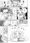  :d ^_^ absurdres ahenn ahoge blush cape closed_eyes comic curry curry_rice dress food greyscale hair_ornament hairclip headgear highres horns irako_(kantai_collection) kantai_collection long_hair mamiya_(kantai_collection) mittens monochrome multiple_girls northern_ocean_hime open_mouth ponytail rice shinkaisei-kan short_hair smile sparkle translation_request wo-class_aircraft_carrier 