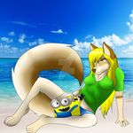  arkbeast_(artist) beach canine female fox mammal mia minions necklace seaside 