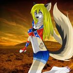  arkbeast_(artist) blue_eyes canine clothing confederate_flag female gloves mammal necklace pride stars_and_stripes tattoo trixy united_states_of_america 