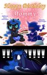  2015 cake cute dream english_text equine female feral food friendship_is_magic horn mammal my_little_pony nightmare_moon_(mlp) princess_luna_(mlp) tantabus_(mlp) text vavacung winged_unicorn wings young 
