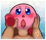  2015 alien anal blue_eyes blush dalprons duo erection feet first_person_view human kirby kirby_(series) male male/male mammal nintendo nude open_mouth orgasm penis sex signature simple_background video_games 