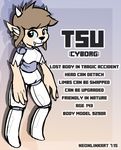 amputee anthro cervine cute cybernetics cyborg deer fan_character fangs female happy horn invalid_tag looking_at_viewer machine mammal monster neonlink robot sketch smile solo standing torso tsu 