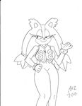  2015 anthro badger big_breasts black_and_white breasts clothed clothing dreamcastzx female hedgehog mammal monochrome mustelid solo sonic_(series) sticks_the_jungle_badger 