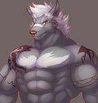  ... abs anthro biceps big_muscles canine istani male mammal muscles pecs solo tattoo yellow_eyes 