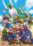  3girls angel_wings animal_ears bad_id bad_pixiv_id breath_of_fire breath_of_fire_iv cray_(breath_of_fire) dragon ershin fou-lu hairband hebina_masayoshi mami_(breath_of_fire) monster multiple_boys multiple_girls nina_(breath_of_fire_iv) scias ursula_(breath_of_fire) white_wings wings 