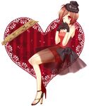  bad_id bad_pixiv_id brown_eyes brown_hair gloves hat heart high_heels meiko mikipa one_eye_closed red shoes short_hair smile solo top_hat veil vocaloid 