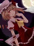  arm_garter blonde_hair blood flandre_scarlet hat moon red_eyes solo tateyama touhou wings 