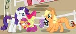  2014 apple_bloom_(mlp) applejack_(mlp) attempted_vore badumsquish bulge cutie_mark eating equine facepalm female friendship_is_magic hi_res horn horse mammal my_little_pony pegasus pony rarity_(mlp) scared scootaloo_(mlp) sweetie_belle_(mlp) tatzljack tatzlpony tatzlwurm tentacle_tongue tentacles unicorn wings 