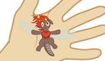  2015 absurd_res alpha_channel antennae arthropod badumsquish brown_hair derp_eyes fan_character female fur hair hi_res human insect invalid_tag mammal mosquito mosquito_pony my_little_pony out_cold red_eyes simple_background star transparent_background wings 