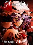  arikanrobo ascot bow cover cover_page hat hat_bow mob_cap purple_hair red_eyes remilia_scarlet short_hair solo touhou 