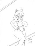  2015 anthro big_breasts bikini breasts cleavage clothed clothing dreamcastzx fan_character female hedgehog mammal skimpy smile solo sonic_(series) swimsuit 