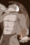  barazoku bulge canine cards clothing fundoshi horn horned_wolf male mammal melee_weapon muscles pashoo scythe suggestive underwear weapon wolf 