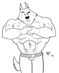  abs agent agent_classified agentclassified arctic_wolf barazoku belt big_muscles bodybuilder canine cocky confident dreamworks flexing hunk hyper hyper_muscles madagascar mammal muscles pecs tech terrykurosu the_penguins_of_madagascar wolf 