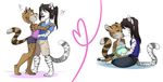  &lt;3 anthro belly duo feline female hair hug kissing long_hair male male/female mammal pregnant redpixie serval sitting surprise tiger 